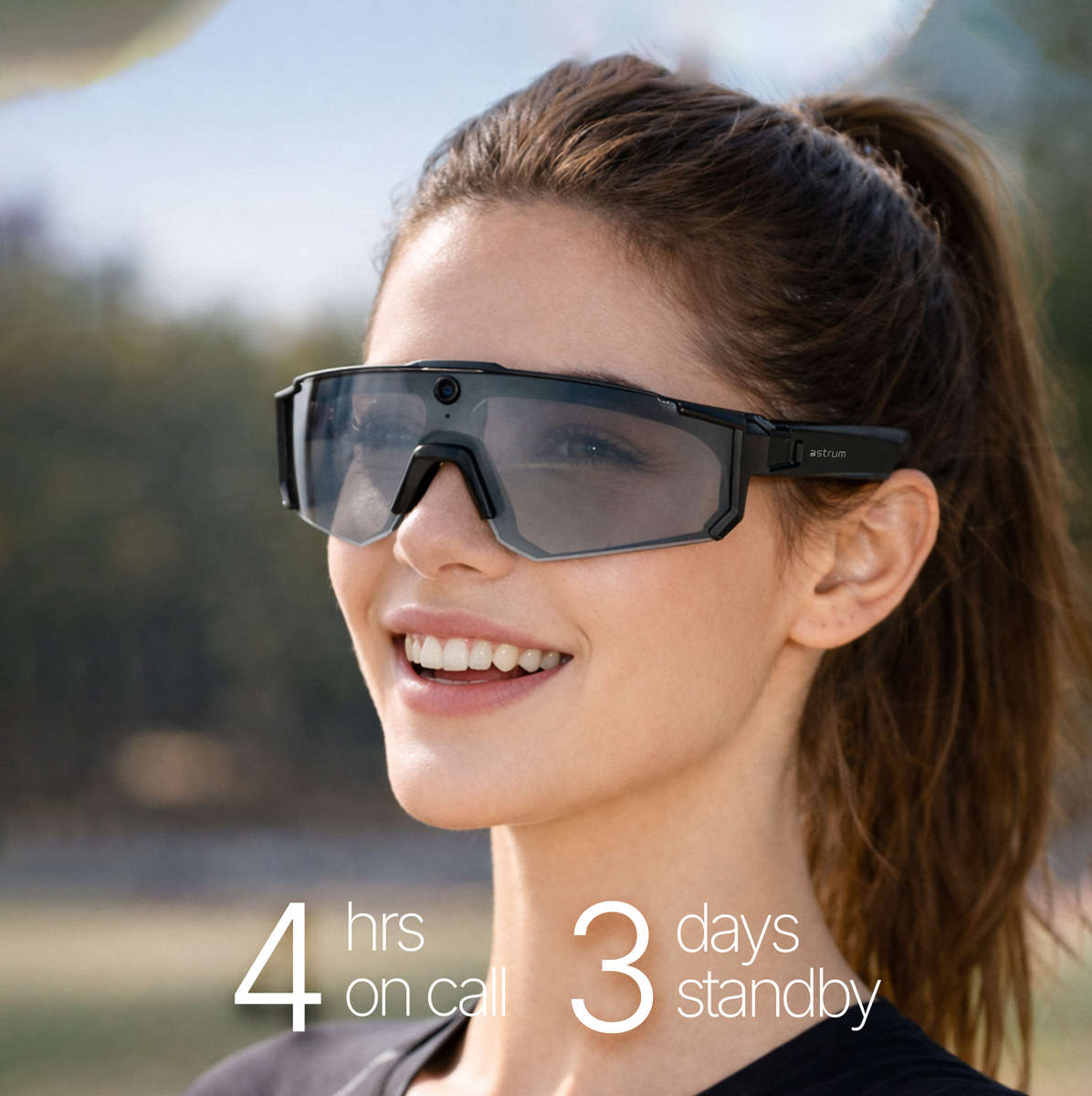 Astrum AI Sport Smart Glasses 32MP Camera IP65- SG-V06S White