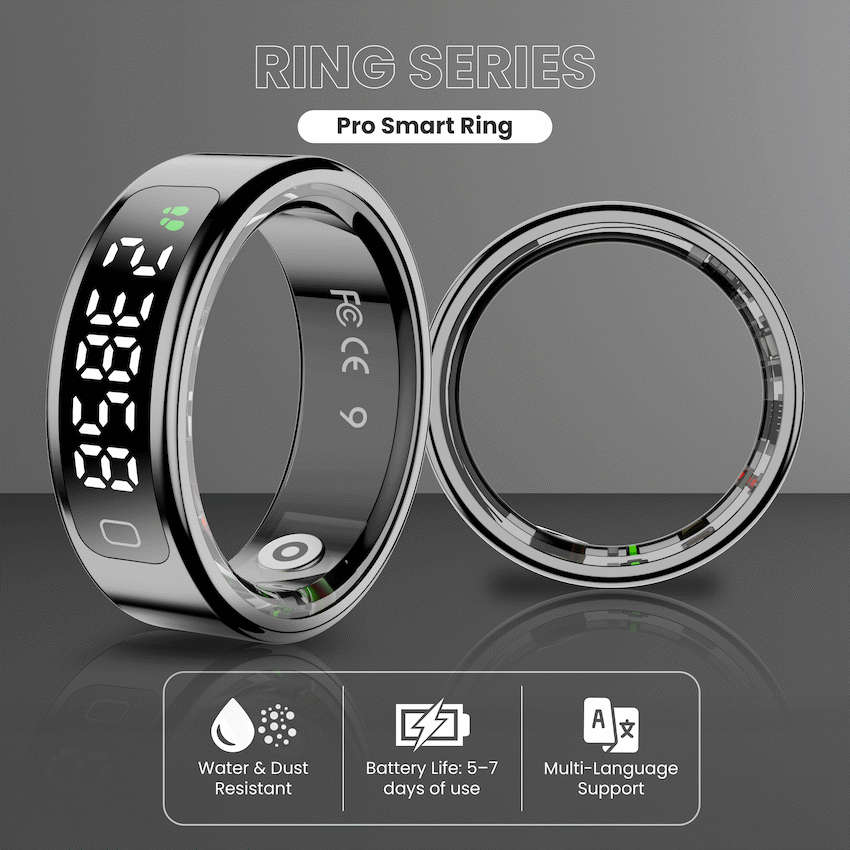 Volkano Ring Series Ring Pro Smart Ring with Charging Case - 20.7mm