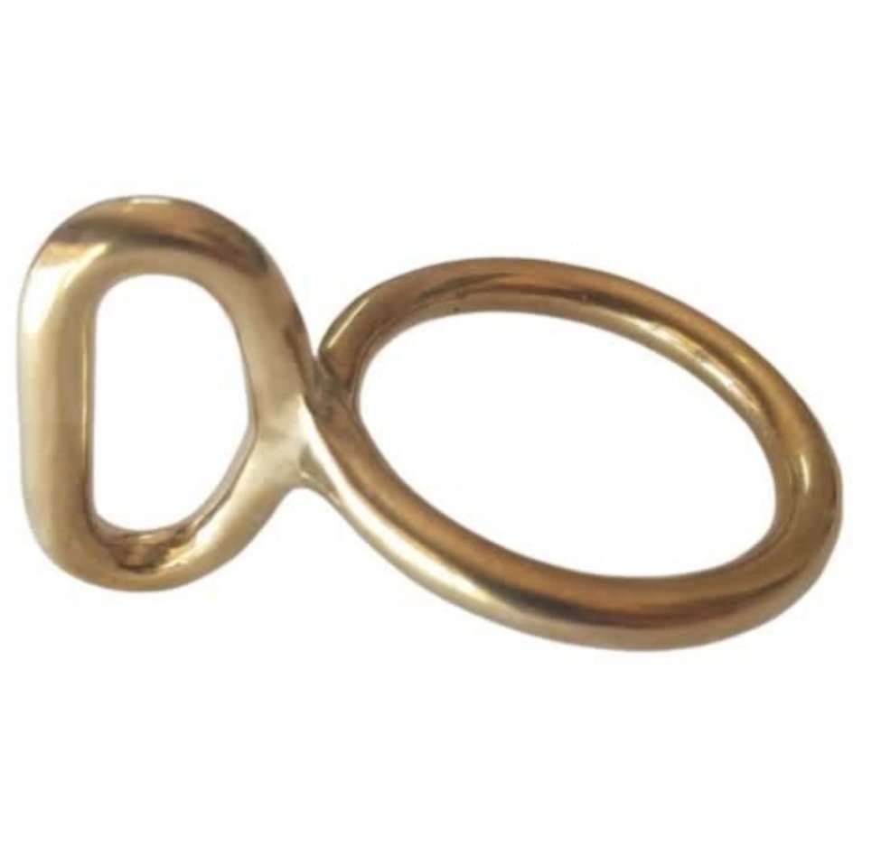 Brass Halter Fixed Loop and Ring