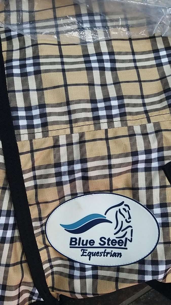 Blue Steel Day sheet check brown/beige large 145cm