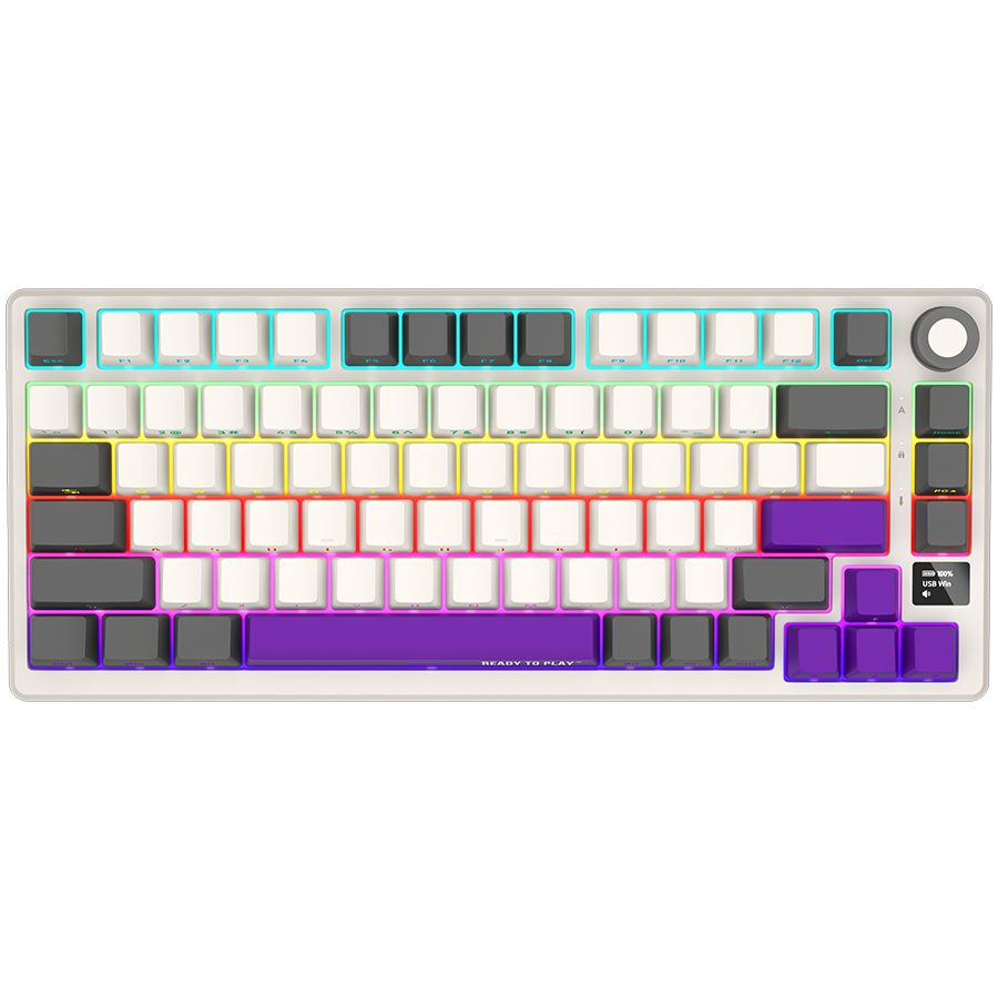 Lorgar KBP7075W Wirelesss 75% Mechanical Gaming Keyboard Pro - Beige