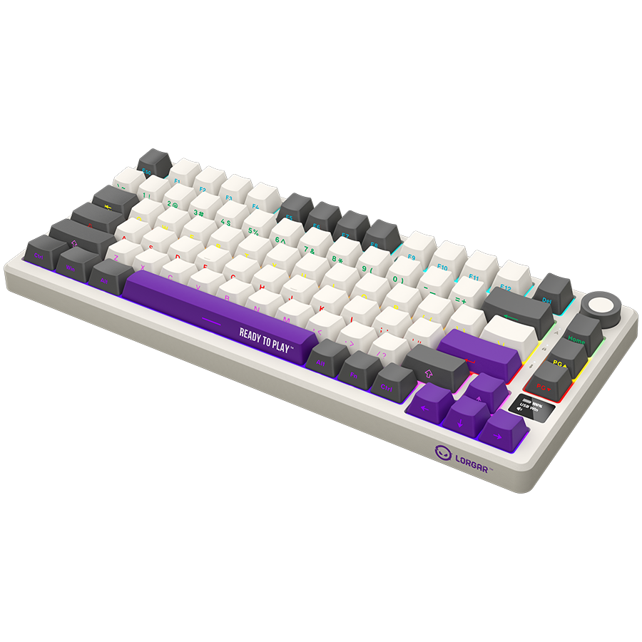 Lorgar KBP7075W Wirelesss 75% Mechanical Gaming Keyboard Pro - Beige
