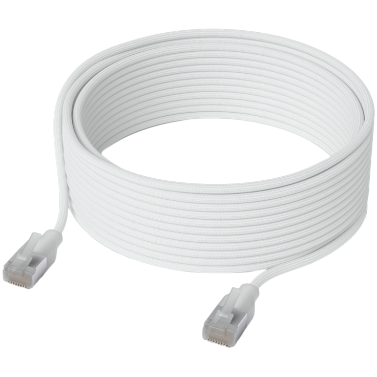 Ubiquiti UniFi UACC-Cable-Patch-EL-C6A-8M-W Premium Patch Cable Ultra-thin