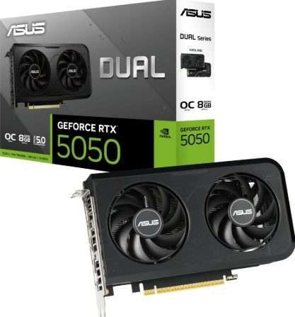 Asus Dual GeForce RTX 5050 OC Edition 8GB GDDR6 Graphics Card