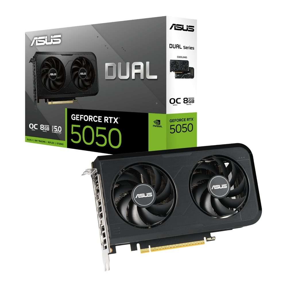 Asus Dual GeForce RTX 5050 OC Edition 8GB GDDR6 Graphics Card