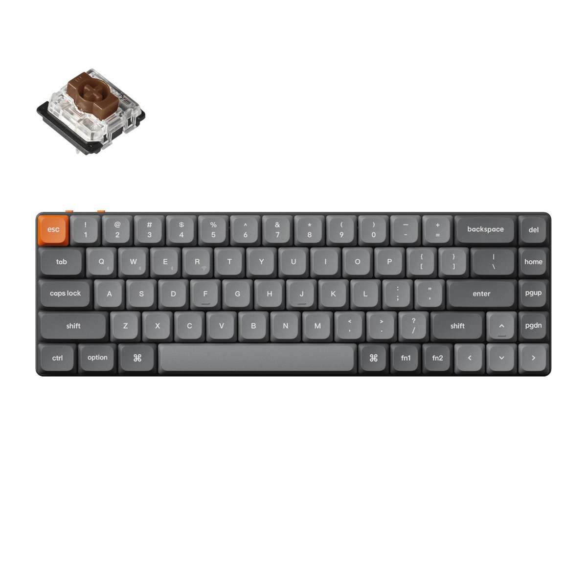 Keychron K7 Max QMK/VIA 65% Wireless Custom Mechanical Keyboard - Brown Switches
