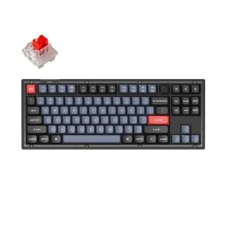 Keychron V3 Max QMK/VIA 80% Wireless Custom Mechanical Keyboard | Red Switch  Carbon Black