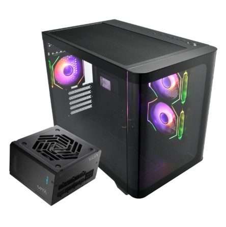 FSP S380 Panoramic M-ATX ARGB Chassis &amp; VITA GM 750W Gold PSU Bundle