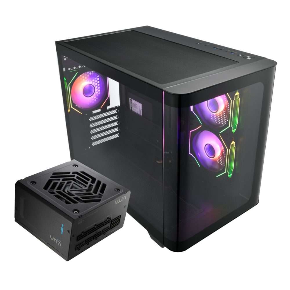 FSP S380 Panoramic M-ATX ARGB Chassis &amp; VITA GM 750W Gold PSU Bundle