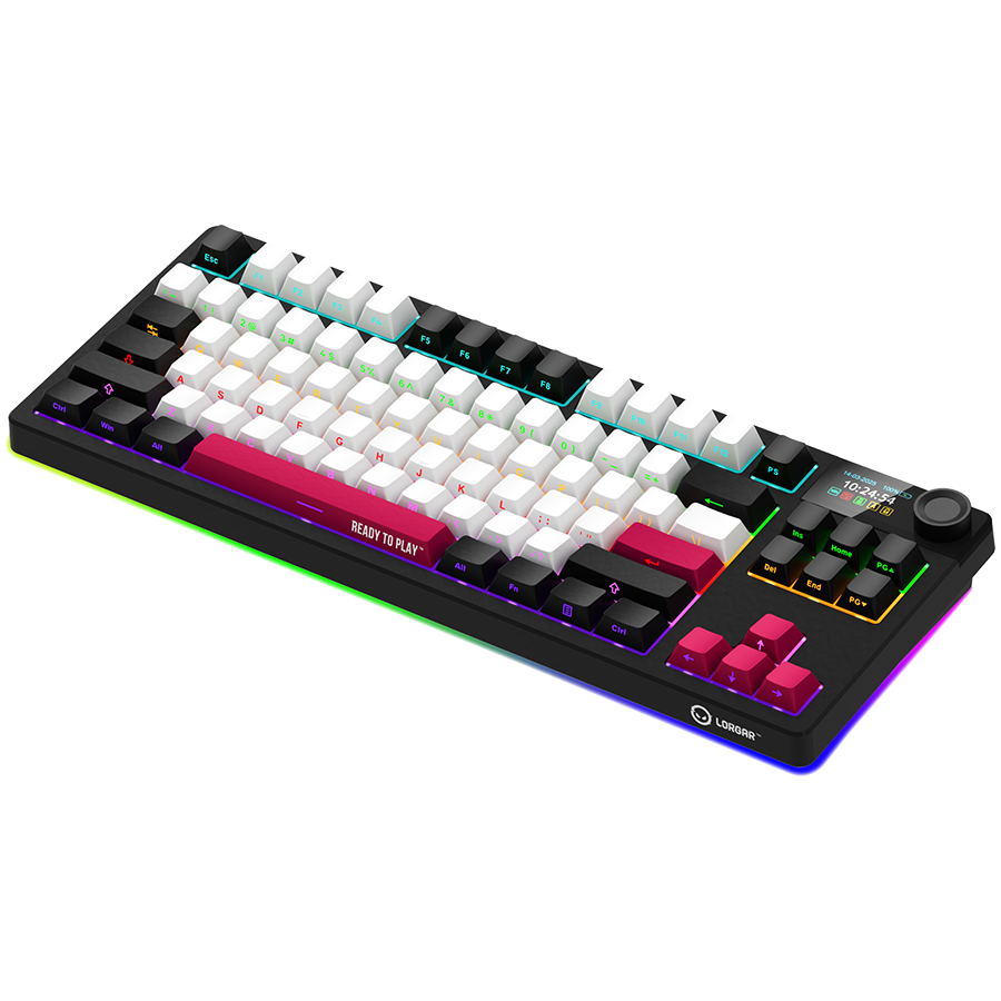 Lorgar KBP70TKLW Wireless TKL Mechanical Gaming Keyboard Pro - Black/Red