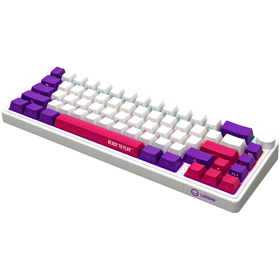 Lorgar KBP70MW Wireless 65% Mechanical Gaming Keyboard Pro - White
