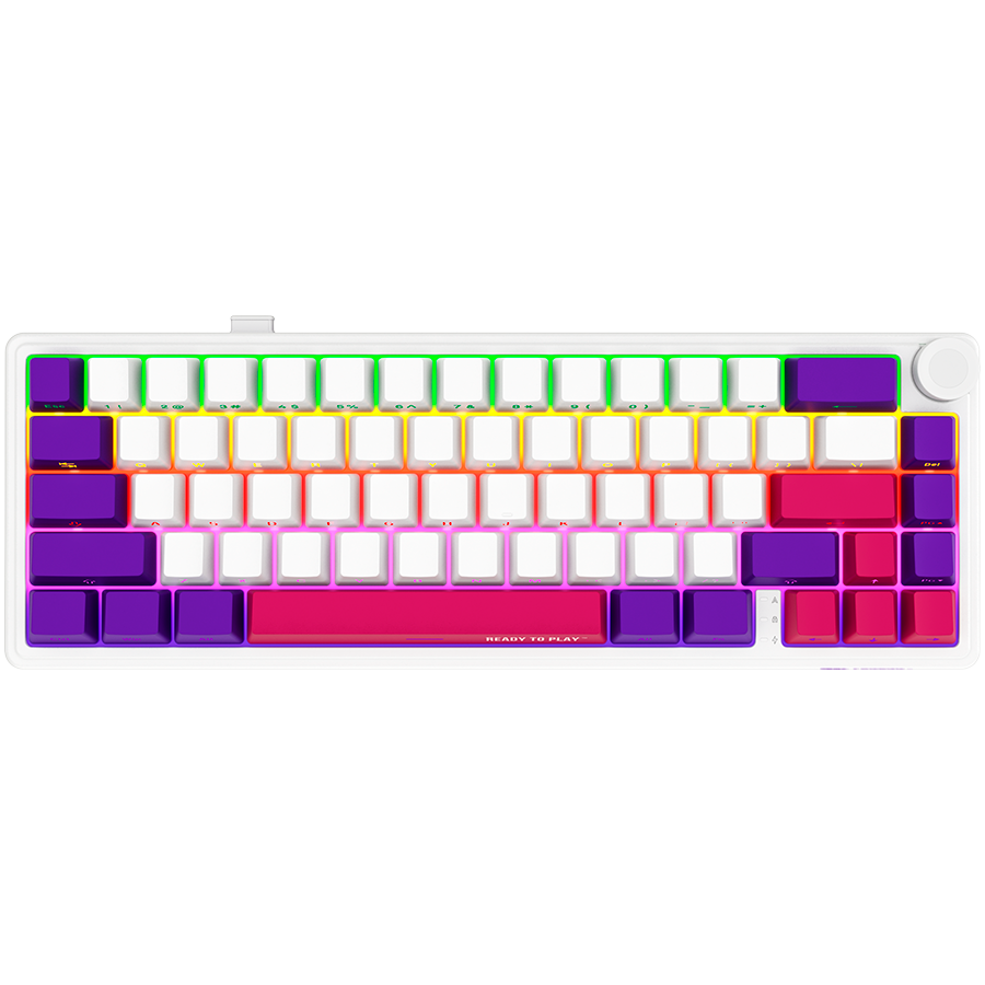 Lorgar KBP70MW Wireless 65% Mechanical Gaming Keyboard Pro - White