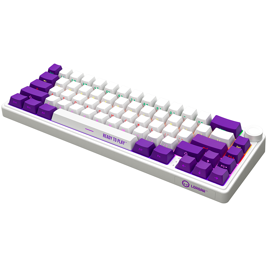 Lorgar KBP70MW Wireless 65% Mechanical Gaming Keyboard Pro - White