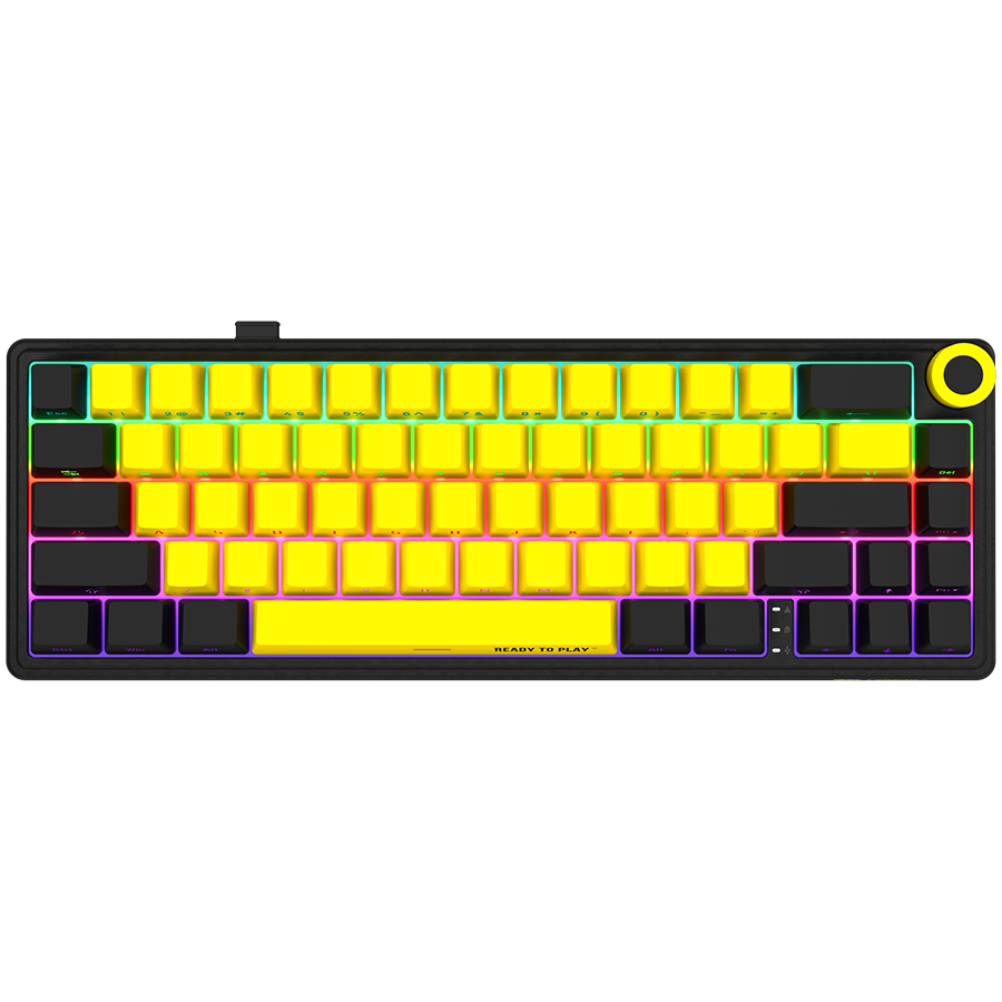 Lorgar KBP70MW Wireless 65% Mechanical Gaming Keyboard Pro - Black/Yellow
