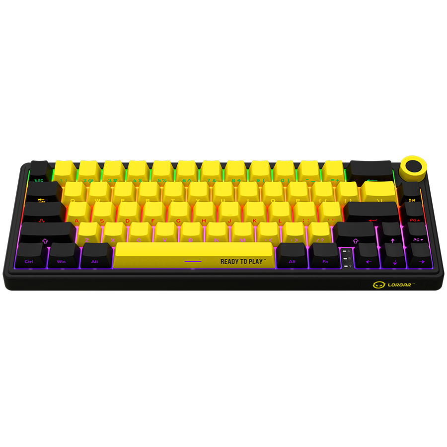 Lorgar KBP70MW Wireless 65% Mechanical Gaming Keyboard Pro - Black/Yellow