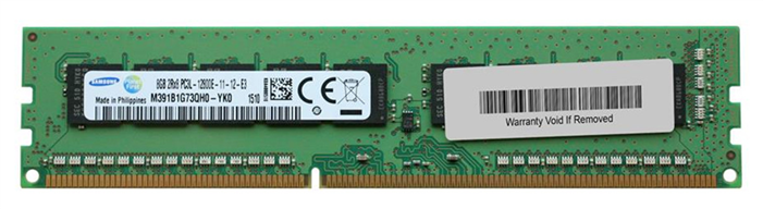 Samsung 8GB DDR3-1600 PC3L-12800E 2Rx8 ECC Unbuffered UDIMM Server Memory RAM