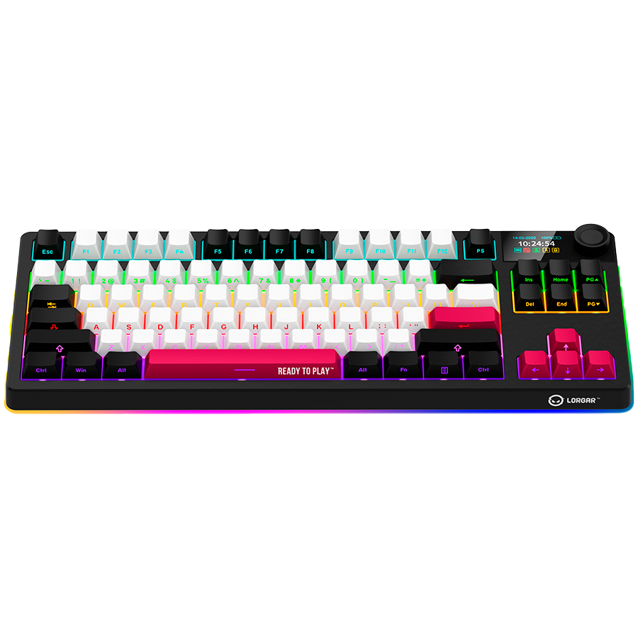 Lorgar KBP70TKLW Wireless TKL Mechanical Gaming Keyboard Pro - Black/Red