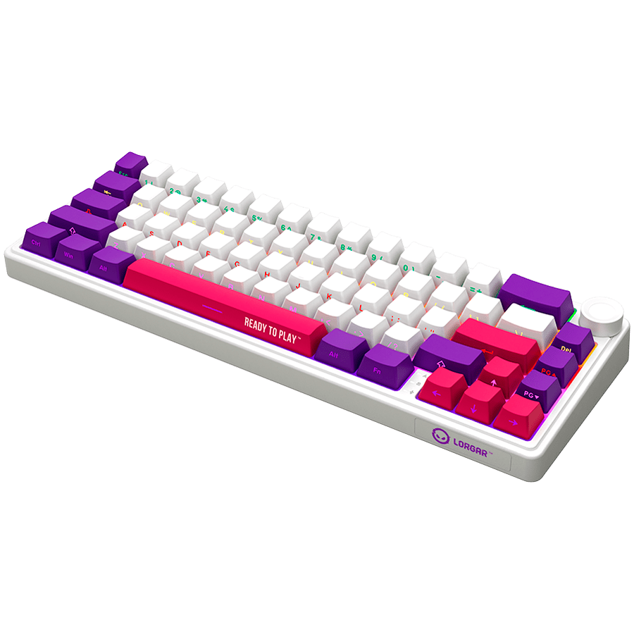 Lorgar KBP70MW Wireless 65% Mechanical Gaming Keyboard Pro - White