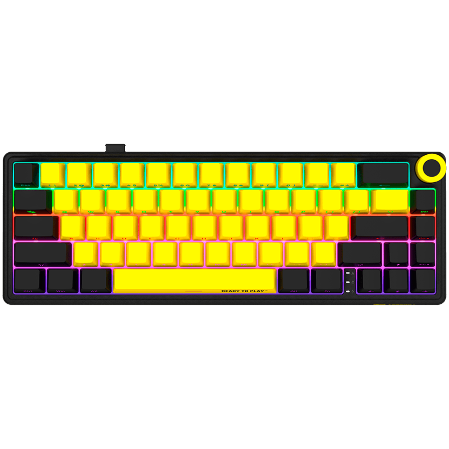 Lorgar KBP70MW Wireless 65% Mechanical Gaming Keyboard Pro - Black/Yellow