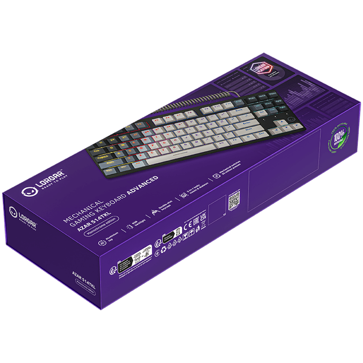 Lorgar Azar 514TKL Wired Mechanical Gaming Keyboard - White