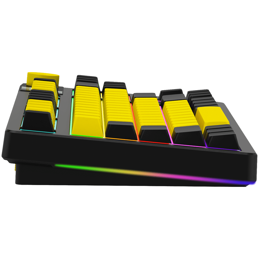 Lorgar KBP70TKLW Wireless TKL Mechanical Gaming Keyboard Pro - Black/Yellow