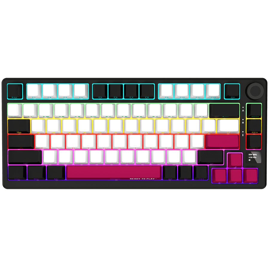 Lorgar KBP7075W Wireless 75% Mechanical Gaming Keyboard Pro - Black/Red