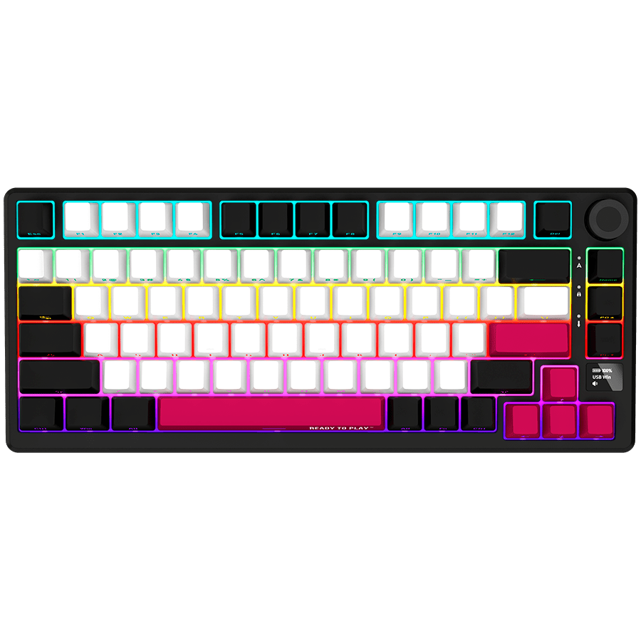 Lorgar KBP7075W Wireless 75% Mechanical Gaming Keyboard Pro - Black/Red