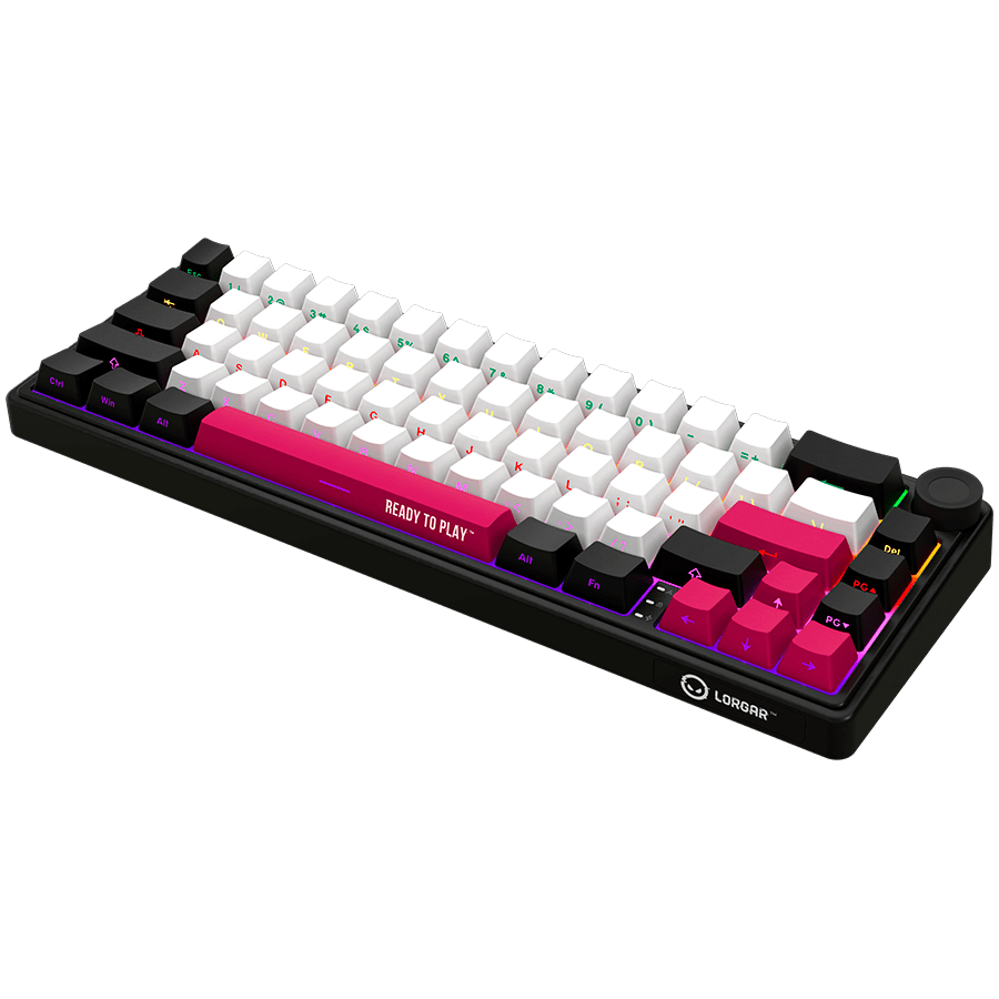 Lorgar KBP70MW Wireless 65% Mechanical Gaming Keyboard Pro - Black/Red