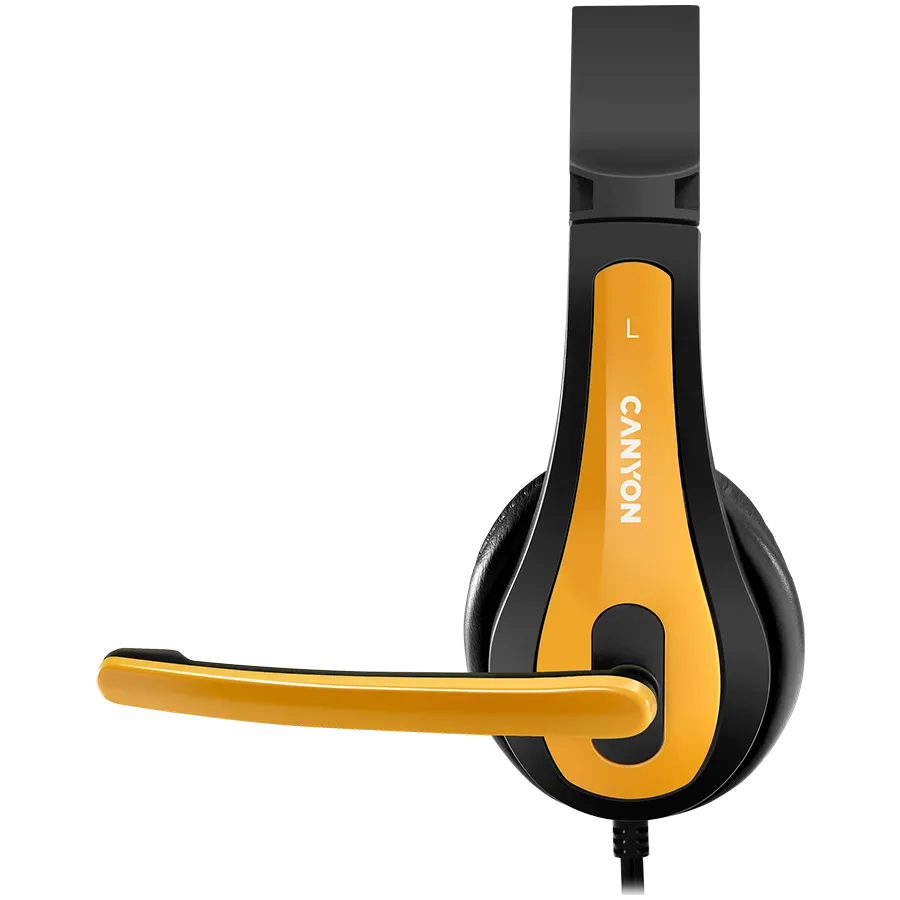 CANYON PC headset HSC-1 PC Mic Flat 2m Black Yellow