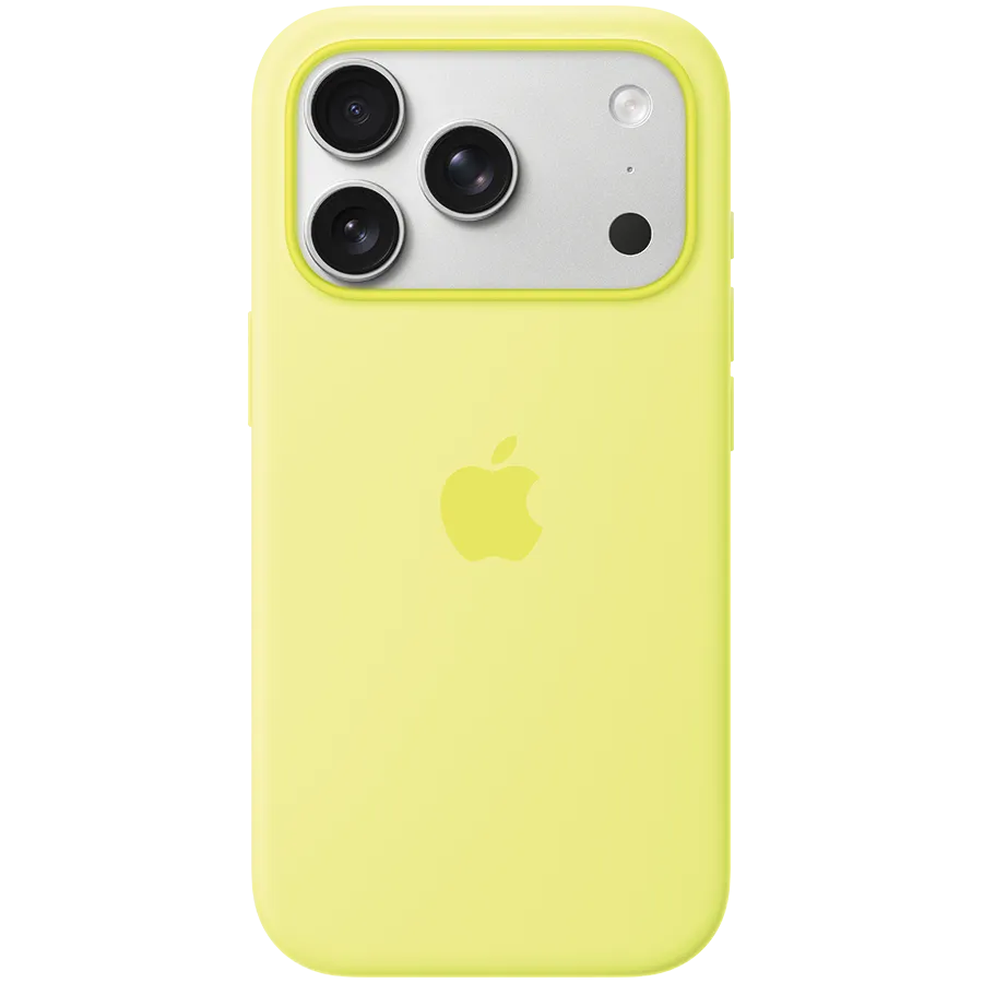 iPhone 17 Pro Silicone Case with MagSafe - Neon Yellow,Model A3559