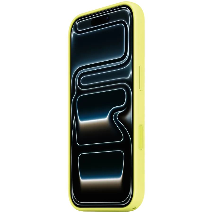 iPhone 17 Pro Silicone Case with MagSafe - Neon Yellow,Model A3559