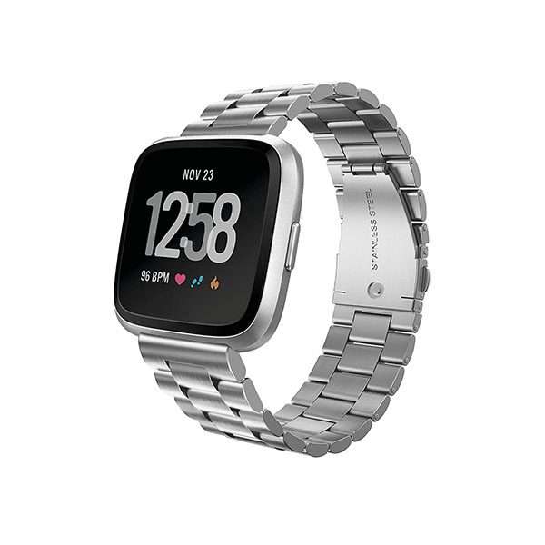 Fitbit Versa 1/2 Stainless-Steel Strap - Silver