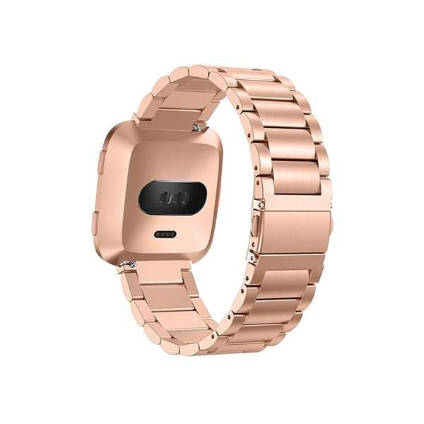 Fitbit Versa 1/2 Stainless-Steel Strap - Rose Gold