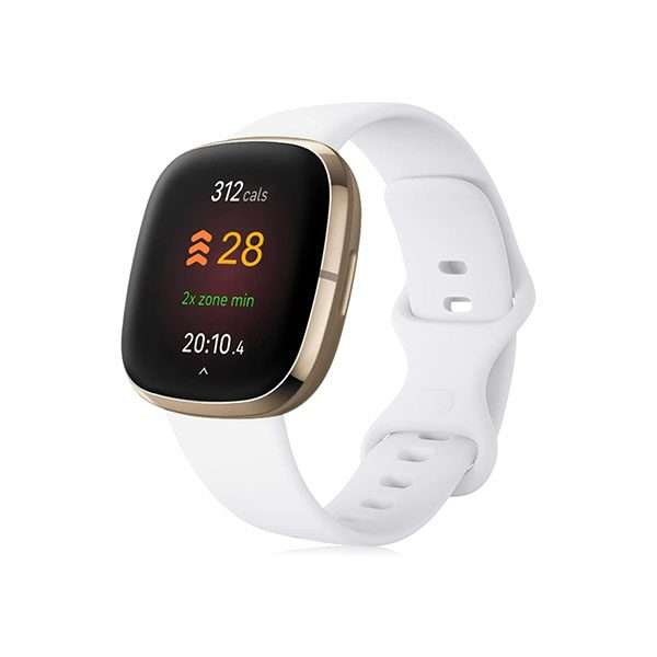 Fitbit Versa 3/4 & Sense Silicone Strap - White
