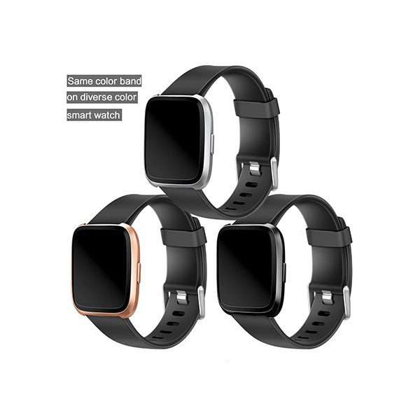 Fitbit Versa 1/2 Silicone Strap Single Loop - Black