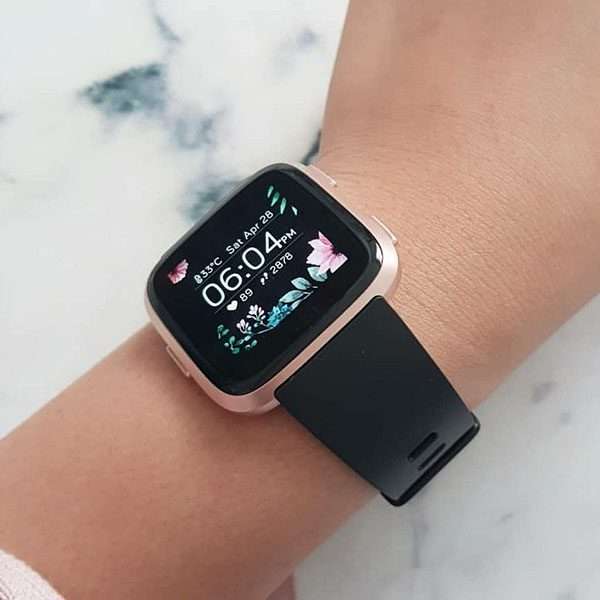 Fitbit Versa 1/2 Silicone Strap Single Loop - Black