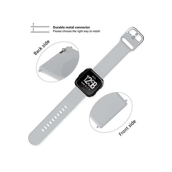 Fitbit Versa 1/2 Silicone Strap Single Loop - Grey