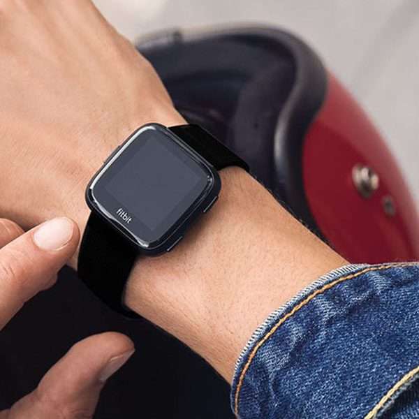 Fitbit Versa 1/2 Silicone Strap Single Loop - Black