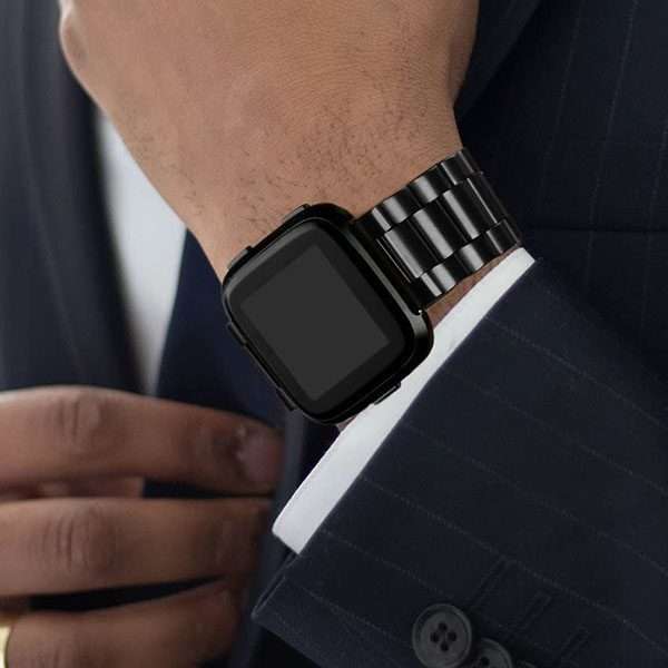 Fitbit Versa 1/2 Stainless-Steel Strap - Black