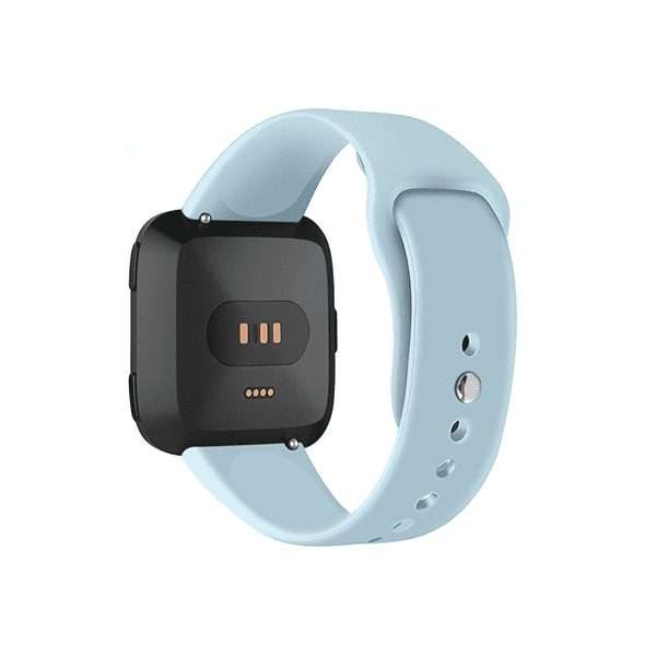Fitbit Versa 1/2 Silicone Strap with Clip in - Light Blue