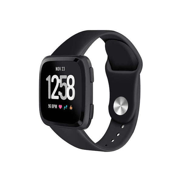 Fitbit Versa 1/2 Silicone Strap with Clip in - Black