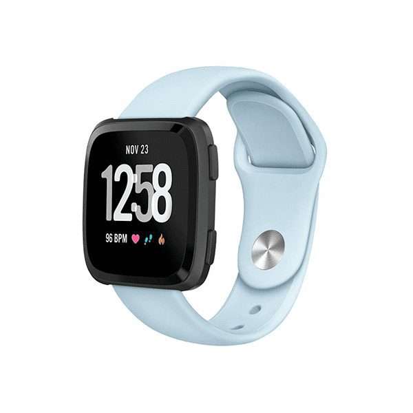 Fitbit Versa 1/2 Silicone Strap with Clip in - Light Blue