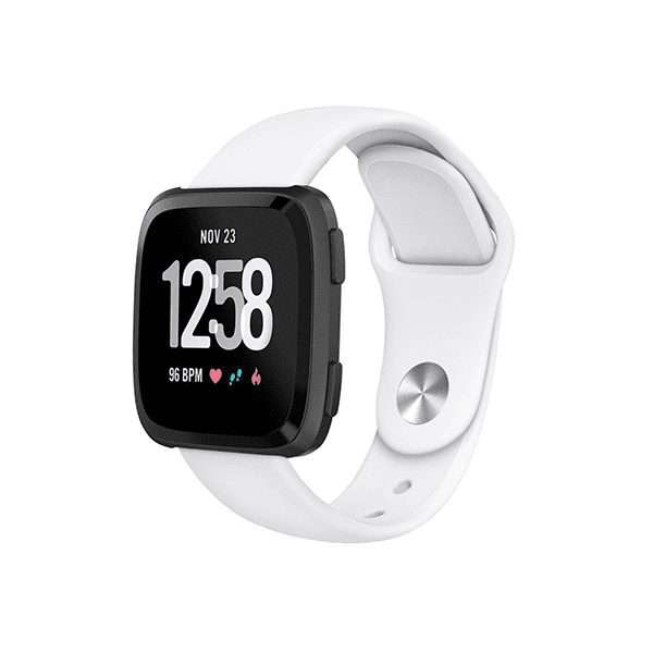 Fitbit Versa 1/2 Silicone Strap with Clip in - White