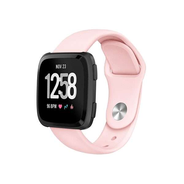 Fitbit Versa 1/2 Silicone Strap with Clip in - Sand Pink