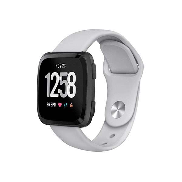 Fitbit Versa 1/2 Silicone Strap with Clip in - Grey