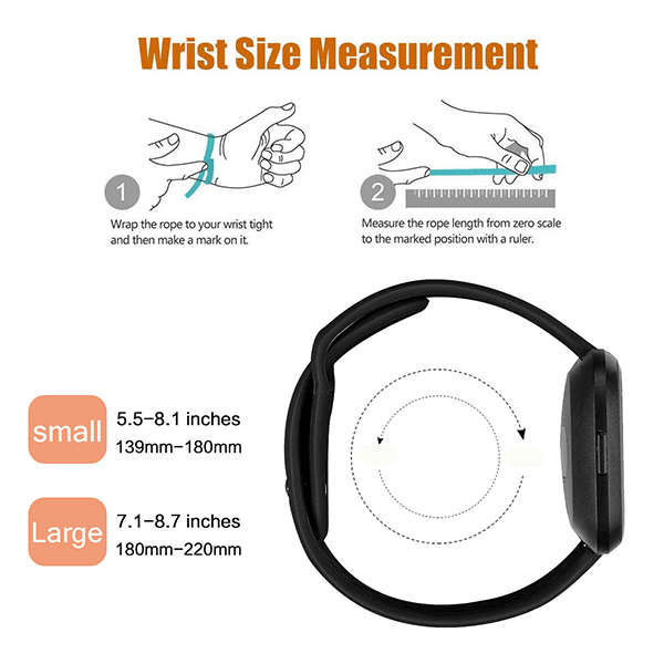 Fitbit Versa 1/2 Silicone Strap with Clip in - Black