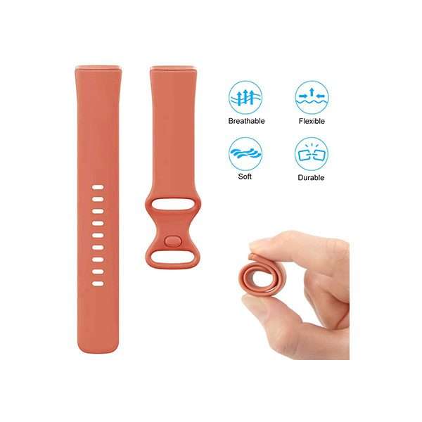 Fitbit Versa 3/4 & Sense Silicone Strap - Peach