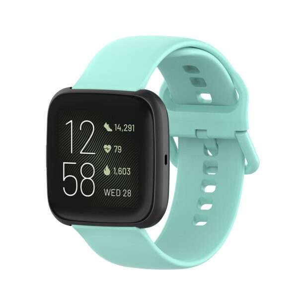 Fitbit Versa 1/2 Silicone Strap with Color Buckle - Teal