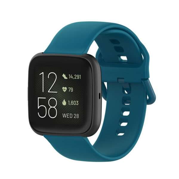 Fitbit Versa 1/2 Silicone Strap with Color Buckle - Turquoise