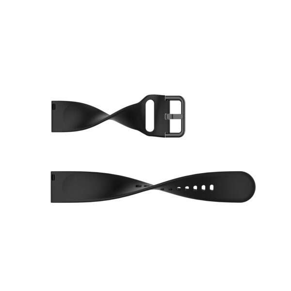 Fitbit Versa 1/2 Silicone Strap with Color Buckle - Black